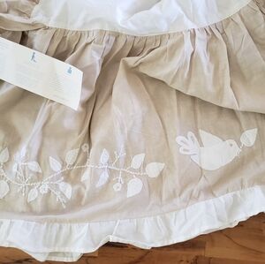 Pottery Barn Sadie embroidered crib bed skirt